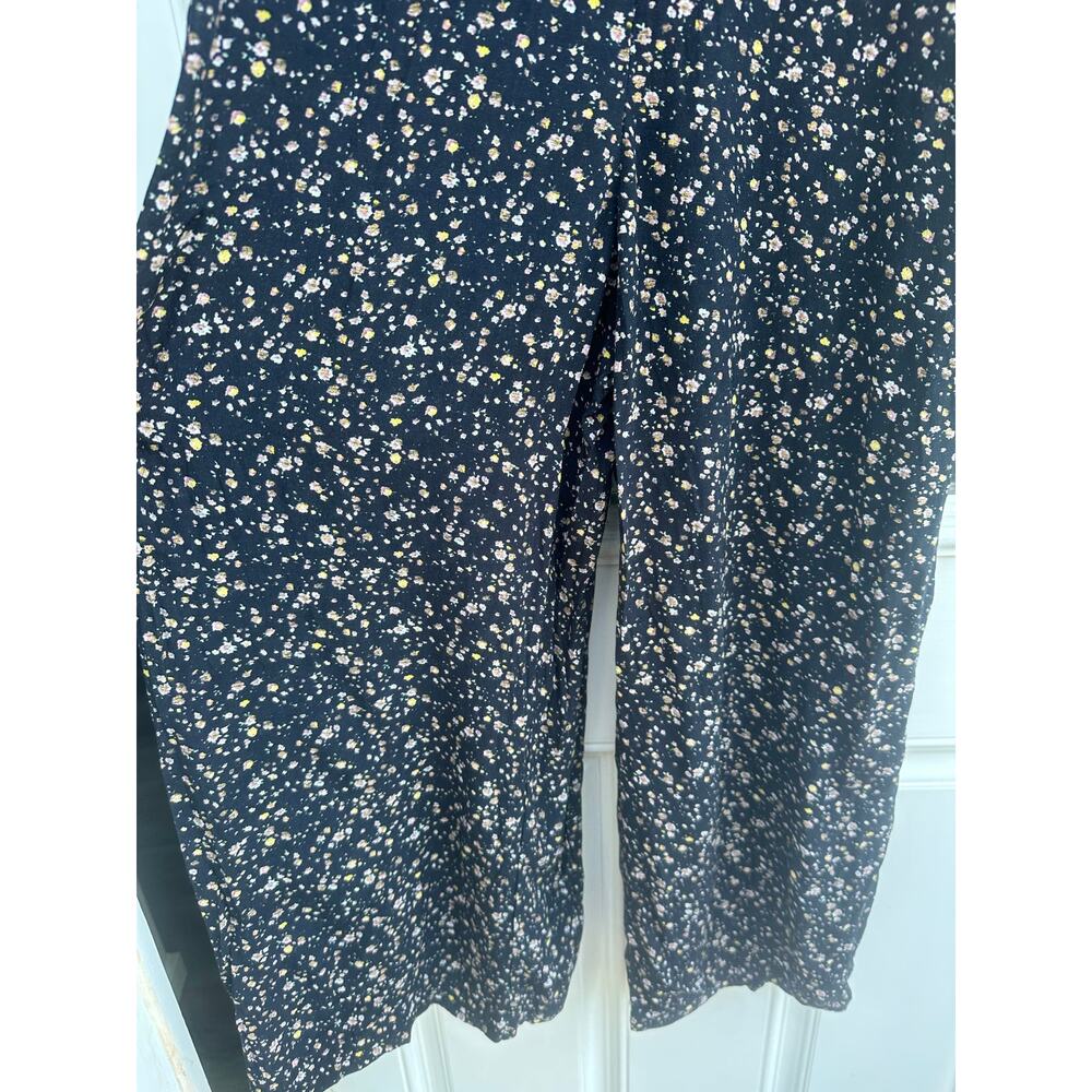AllSaints Cate Pepper Jumpsuit Women’s Medium Black Floral Wide Leg Boho - Picture 5 of 16